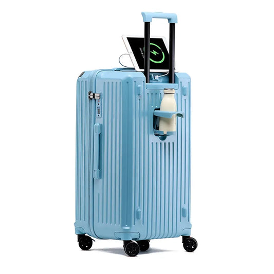 KTX-783315 Unisex Hard Suitcase Luggage with Cup Holder and 3 Handles