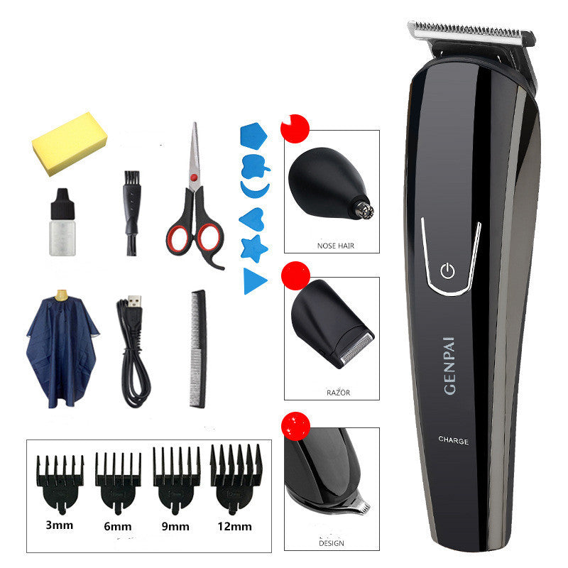 JMT-635338 Dual-Purpose Electric Hair Clipper Set with Ceramic Blades and Waterproof Design for Children and Adults