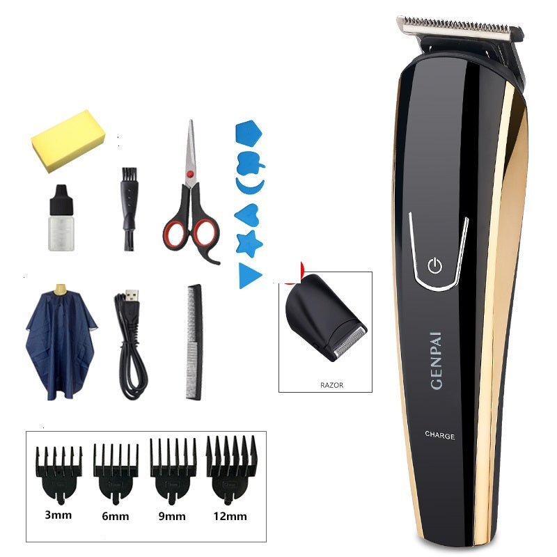 JMT-635338 Dual-Purpose Electric Hair Clipper Set with Ceramic Blades and Waterproof Design for Children and Adults