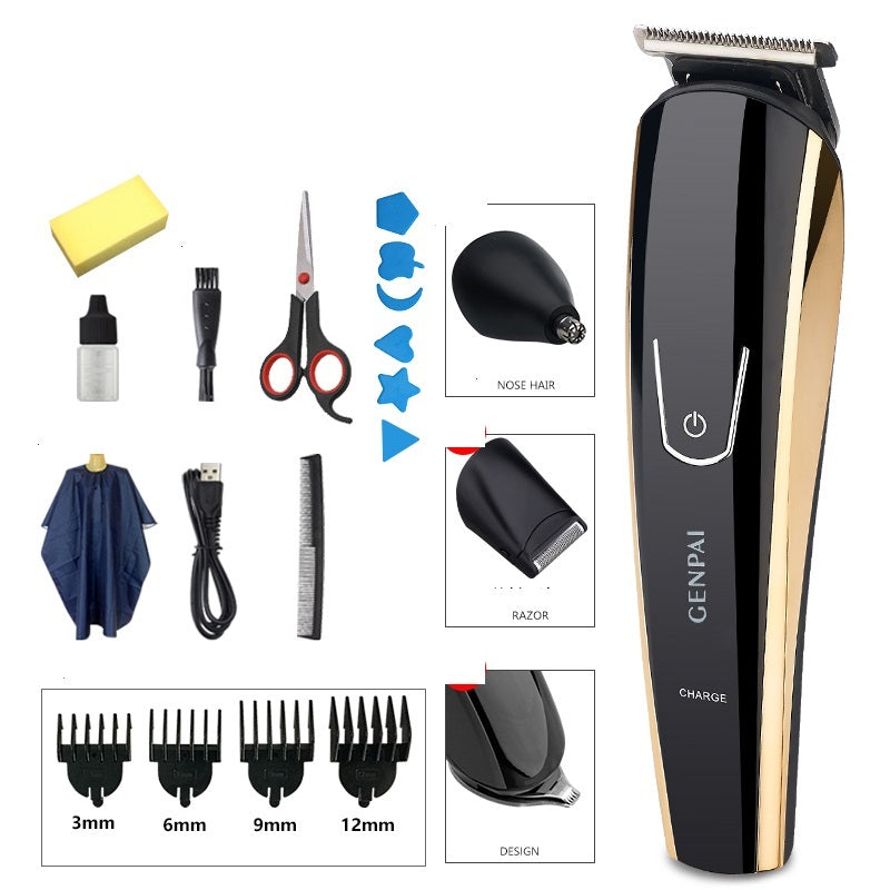JMT-635338 Dual-Purpose Electric Hair Clipper Set with Ceramic Blades and Waterproof Design for Children and Adults