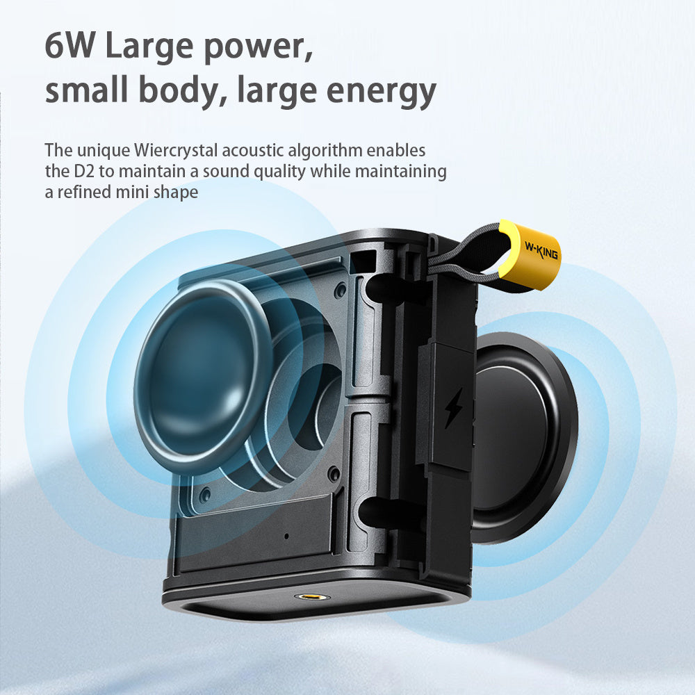 KTX-363027 Compact Waterproof Bluetooth Speaker with Long Battery Life - Black Portable Wireless Audio Solution