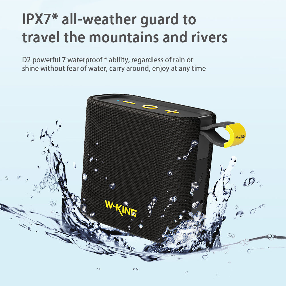 KTX-363027 Compact Waterproof Bluetooth Speaker with Long Battery Life - Black Portable Wireless Audio Solution