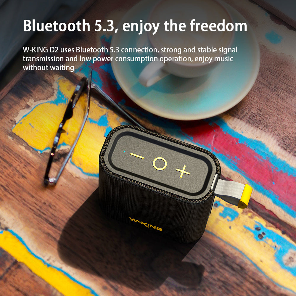 KTX-363027 Compact Waterproof Bluetooth Speaker with Long Battery Life - Black Portable Wireless Audio Solution