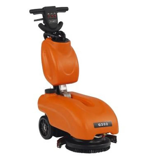 KTX-880659 Compact Electric Orange Automatic 13 Inch Walk-Behind Floor Scrubber Cleaner Machine
