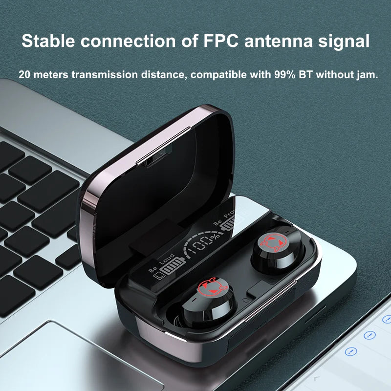 KTX-820307 Waterproof In-Ear Sports Earbuds with Touch Control and LED Display - TWS True Wireless Earphones