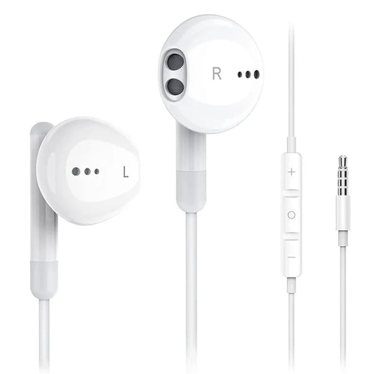 KTX-173843 3.5mm Wired Earphones with Microphone for Mobile Phones, Hi-Fi Stereo Sound Quality Earbuds Headset