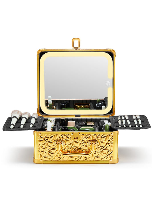 KTX-253459 Lighted Makeup Mirror with Detachable Magnetic Design and Adjustable Brightness Settings