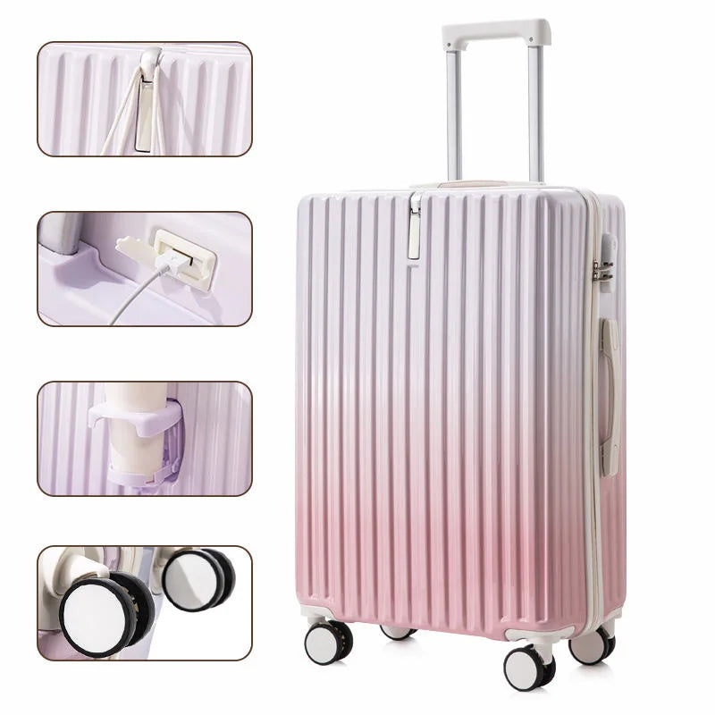 KTX-407059 Lightweight ABS Cabin Luggage Trolley Suitcase Set - Available in 20, 24, 28 inch Options