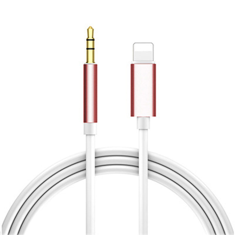 KTX-774931 3.5mm Audio Cable for Mobile Phones and Car Audio - 1 Meter, Gold-Plated Tinned Copper, Available in Pink, Gold, Black, Silver