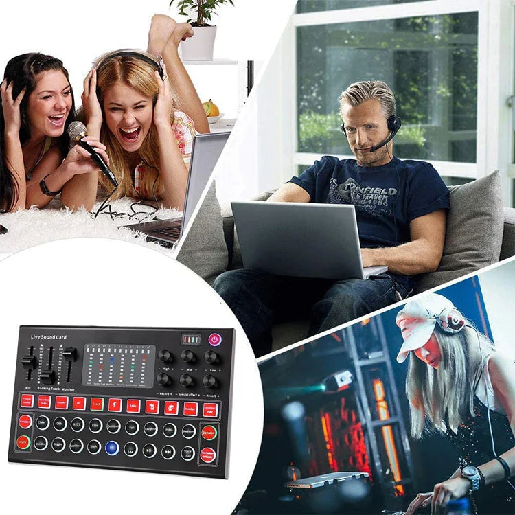 KTX-391763 USB Sound Card Adapter for Microphones and Headsets - Compatible with PCs and Phones