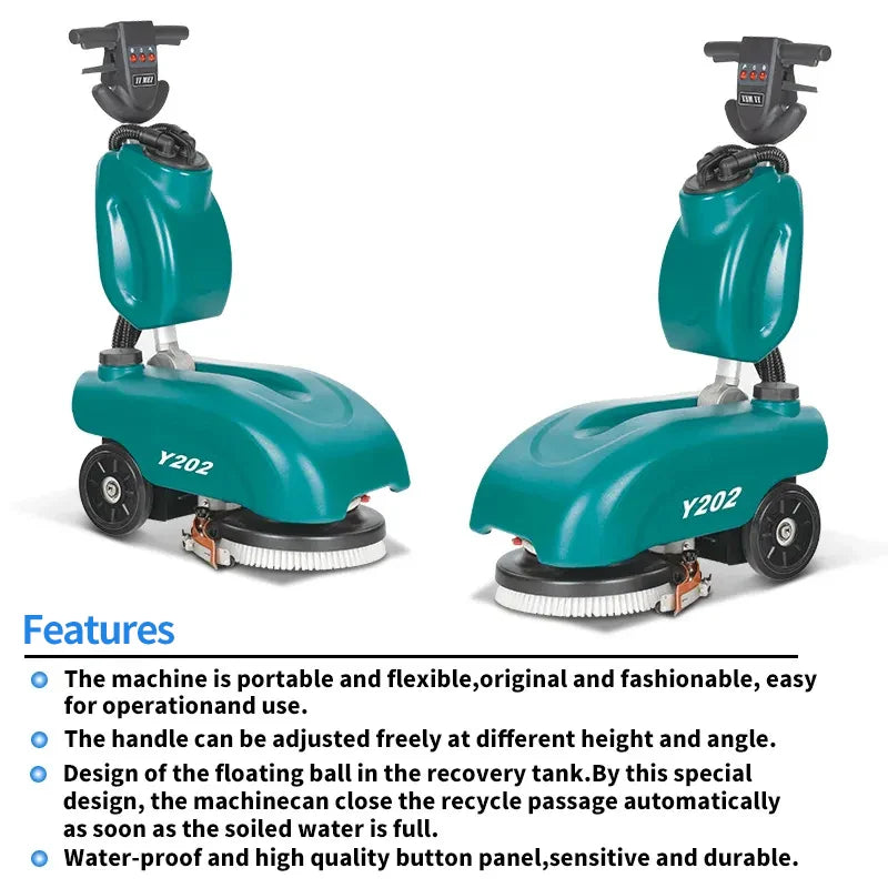 KTX-617363 Fully Automatic Three-in-One Commercial Floor Cleaner with Battery Operated Sweeping Function