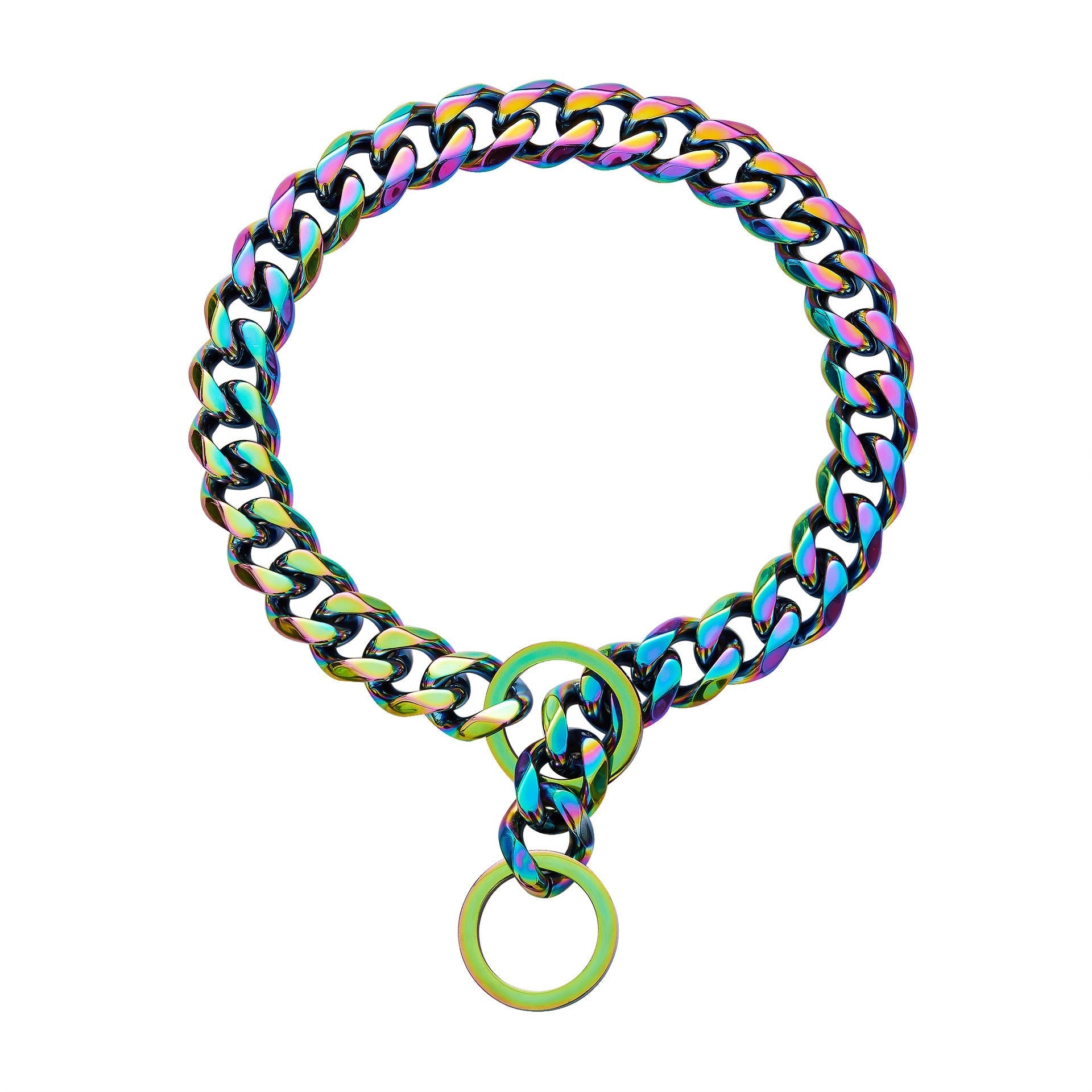JMT-645066 Stainless Steel Titanium Steel Color Plating Pet Dog Chain - Various Sizes Available