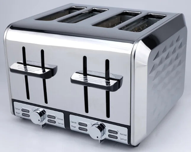 KTX-632339 1700W Purple Stainless Steel Electric Toaster for Home Use