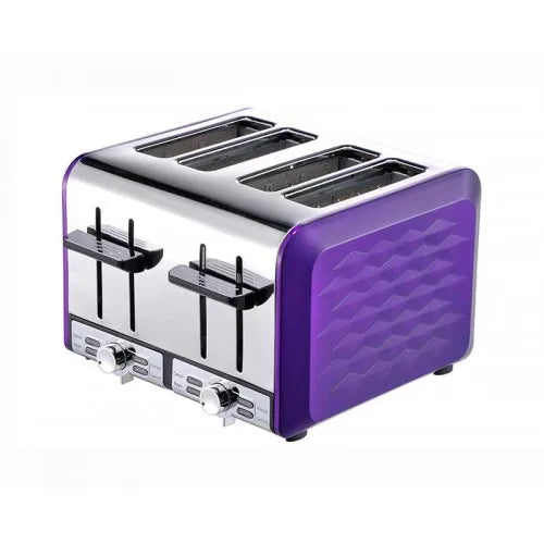 KTX-632339 1700W Purple Stainless Steel Electric Toaster for Home Use