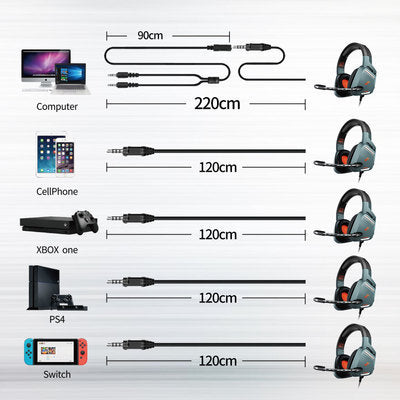 KTX-212243 Noise-Cancelling Headset with 50mm Drivers and Omnidirectional Microphone, 3.5mm Interface, Tungsten Black