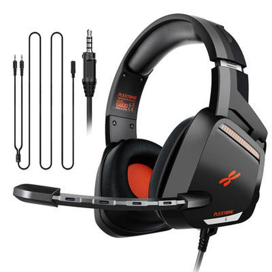 KTX-212243 Noise-Cancelling Headset with 50mm Drivers and Omnidirectional Microphone, 3.5mm Interface, Tungsten Black