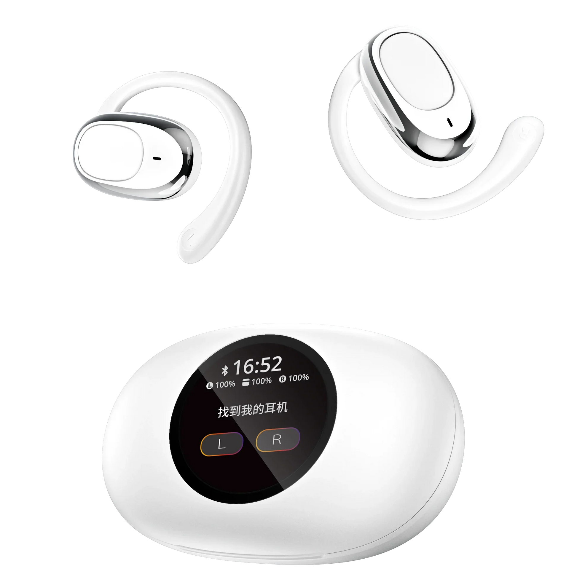 KTX-609043 YX39 Wireless In-Ear Earbuds with LCD Display and Bluetooth 5.4, Enhanced Noise Cancelling Technology