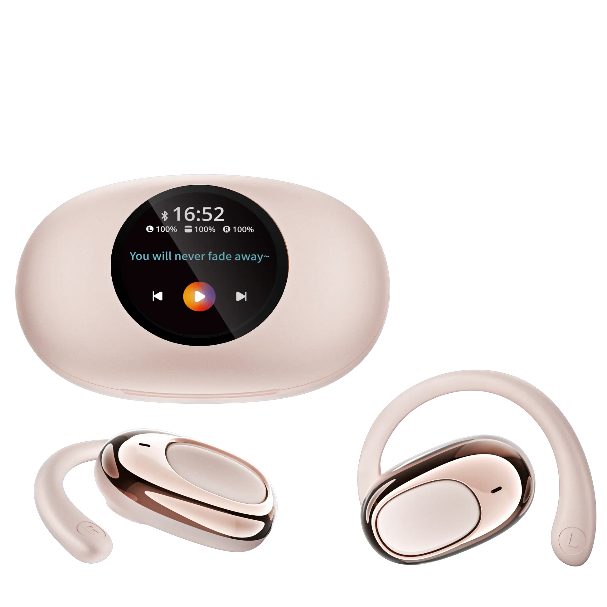 KTX-609043 YX39 Wireless In-Ear Earbuds with LCD Display and Bluetooth 5.4, Enhanced Noise Cancelling Technology
