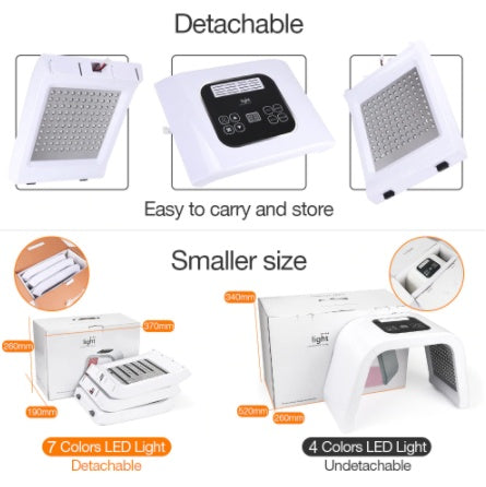 KTX-700179 7-Color LED Light Therapy Mask for Skin Rejuvenation, Acne Treatment, and Anti-Wrinkle Care