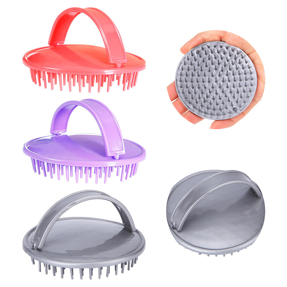 KTX-042195 Scalp Cleansing Dandruff Shampoo Brush - Lightweight PP Material, Available in Purple, Red, and Gray
