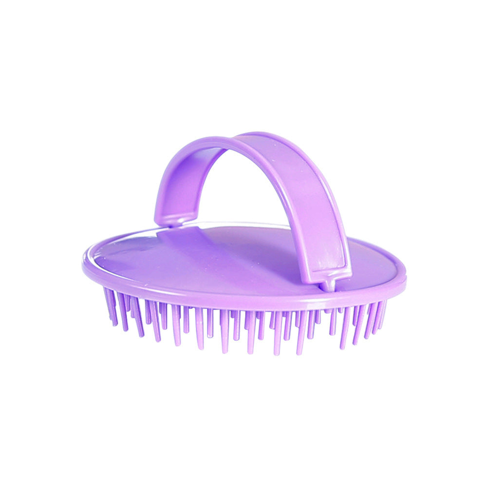 KTX-042195 Scalp Cleansing Dandruff Shampoo Brush - Lightweight PP Material, Available in Purple, Red, and Gray