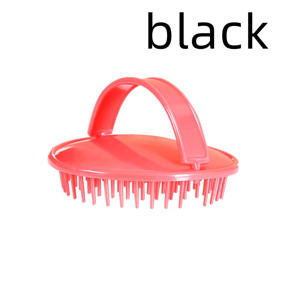 KTX-042195 Scalp Cleansing Dandruff Shampoo Brush - Lightweight PP Material, Available in Purple, Red, and Gray