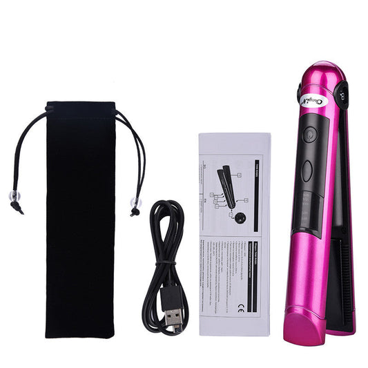 KTX-073811 Portable Mini Wireless Hair Straightener with USB Charging and Temperature Memory Function