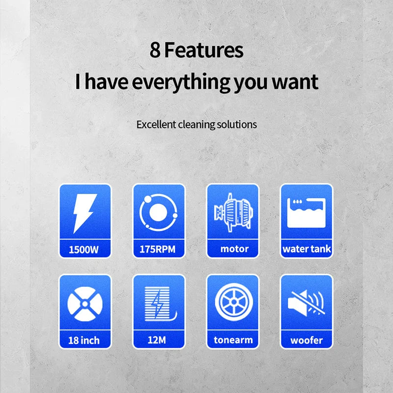 KTX-896467 18-Inch Multifunctional Floor Scrubber, 1500W Carpet Cleaning and Waxing Polishing Machine