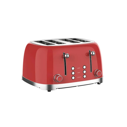 KTX-047123 4-Slice Retro Electric Toaster with Adjustable 1-6 Level Browning Control