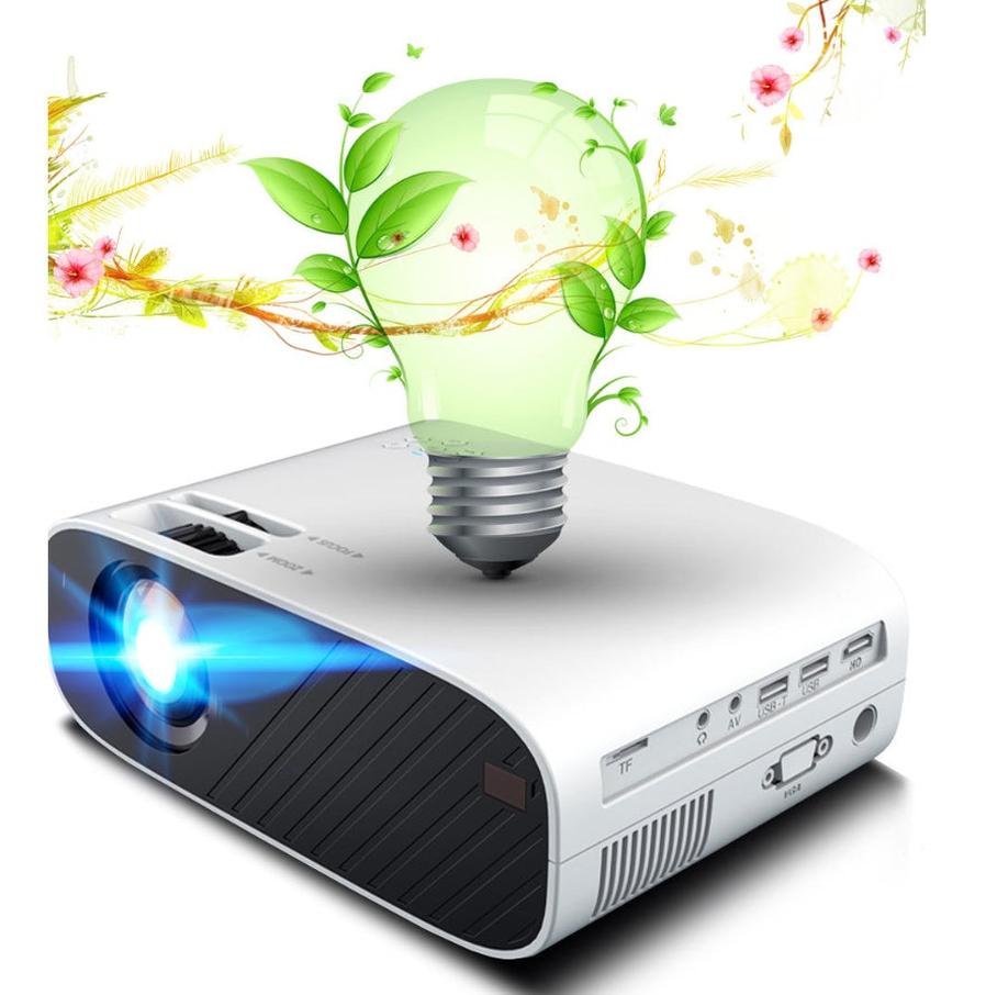 KTX-586003 Portable Smart Projector with LED Light Source, 1920x1080 Resolution, and Vertical Keystone Correction