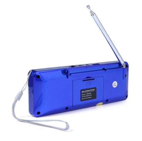 KTX-705363 Portable Bluetooth Speaker with AM/FM Radio, Rechargeable Lithium-ion Battery, USB & TF Card Support, LCD Display