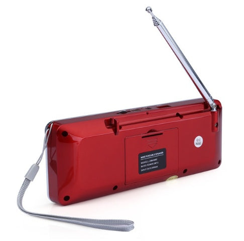 KTX-705363 Portable Bluetooth Speaker with AM/FM Radio, Rechargeable Lithium-ion Battery, USB & TF Card Support, LCD Display