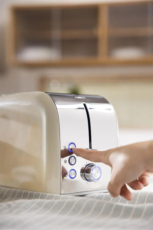 KTX-601875 Stainless Steel 2-Slice Electric Sandwich Toaster with Smart Features