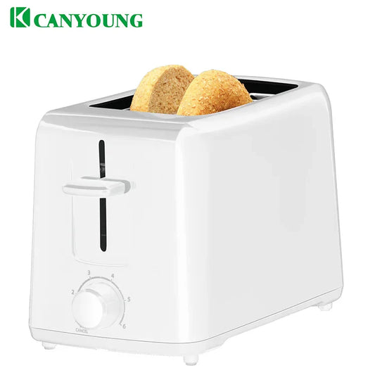 KTX-993939 Electric 2-Slice Plastic Bread Toaster with Dust Cover, 650W Power