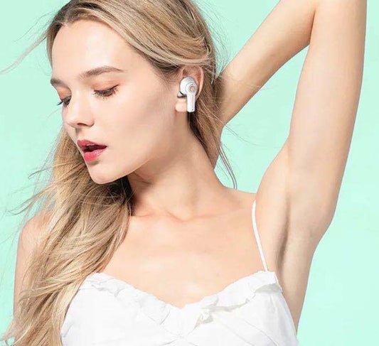 KTX-328659 True Wireless Sports Bluetooth Headset with Battery Display and Voice Control, Mono Channel, Multi-Point Connection - Available in Black and Pink White