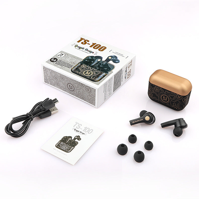 KTX-328659 True Wireless Sports Bluetooth Headset with Battery Display and Voice Control, Mono Channel, Multi-Point Connection - Available in Black and Pink White
