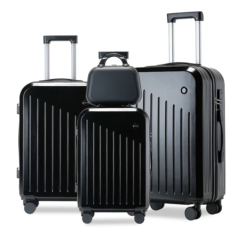 KTX-130259 Lightweight 3-Piece Mini Cabin Suitcase Set with 28-Inch Spinner Travel Bag in Durable ABS Material