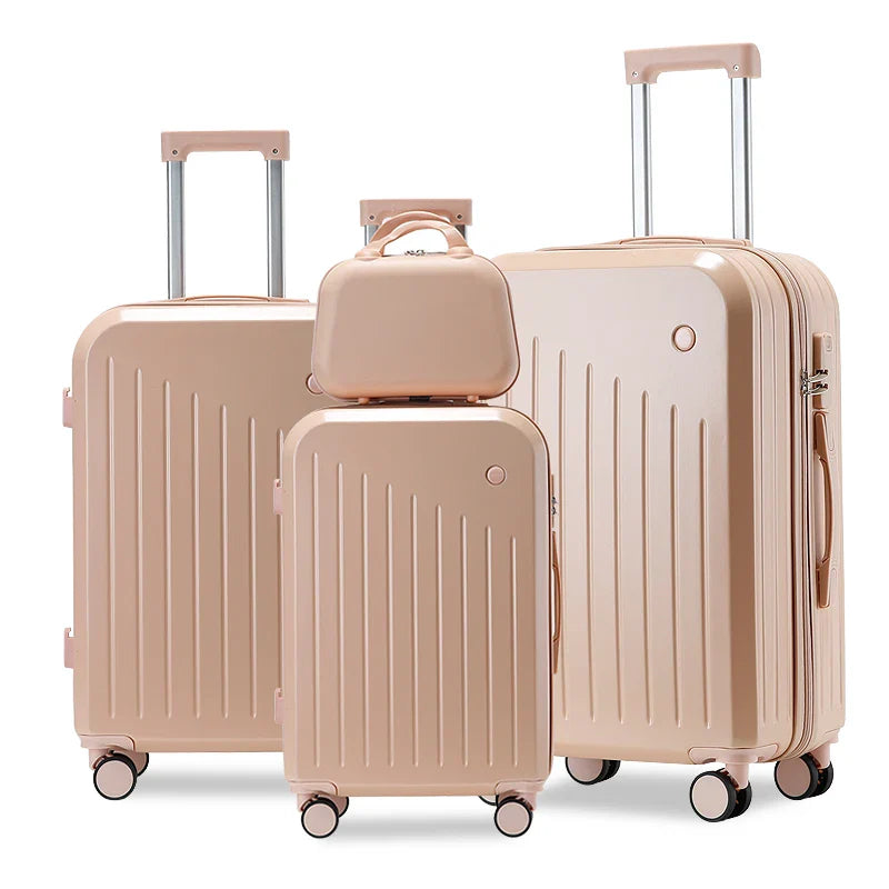 KTX-130259 Lightweight 3-Piece Mini Cabin Suitcase Set with 28-Inch Spinner Travel Bag in Durable ABS Material