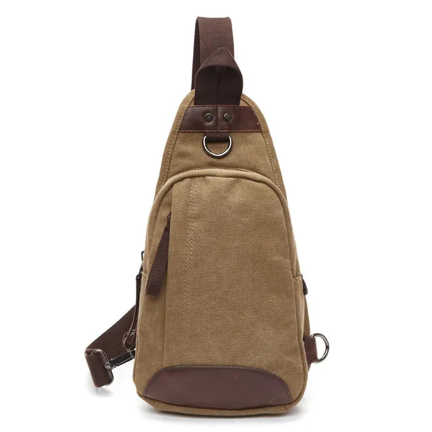 KTX-877651 Casual Canvas Men's Crossbody Chest Bag - Portable and Versatile