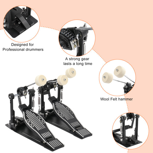 KTX-583123 Double Bass Drum Pedal for Enhanced Performance and Precision