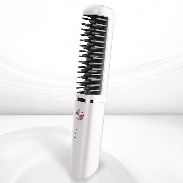 JMT-668106 USB Rechargeable Tourmaline Ceramic Hair Straightener Comb for Wet and Dry Hair