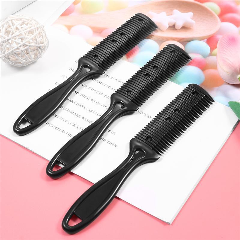 KTX-058003 Double-Sided Hair Cutting Comb with Blade for Bangs and Hair Repair, 60g