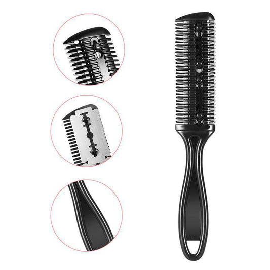 KTX-058003 Double-Sided Hair Cutting Comb with Blade for Bangs and Hair Repair, 60g