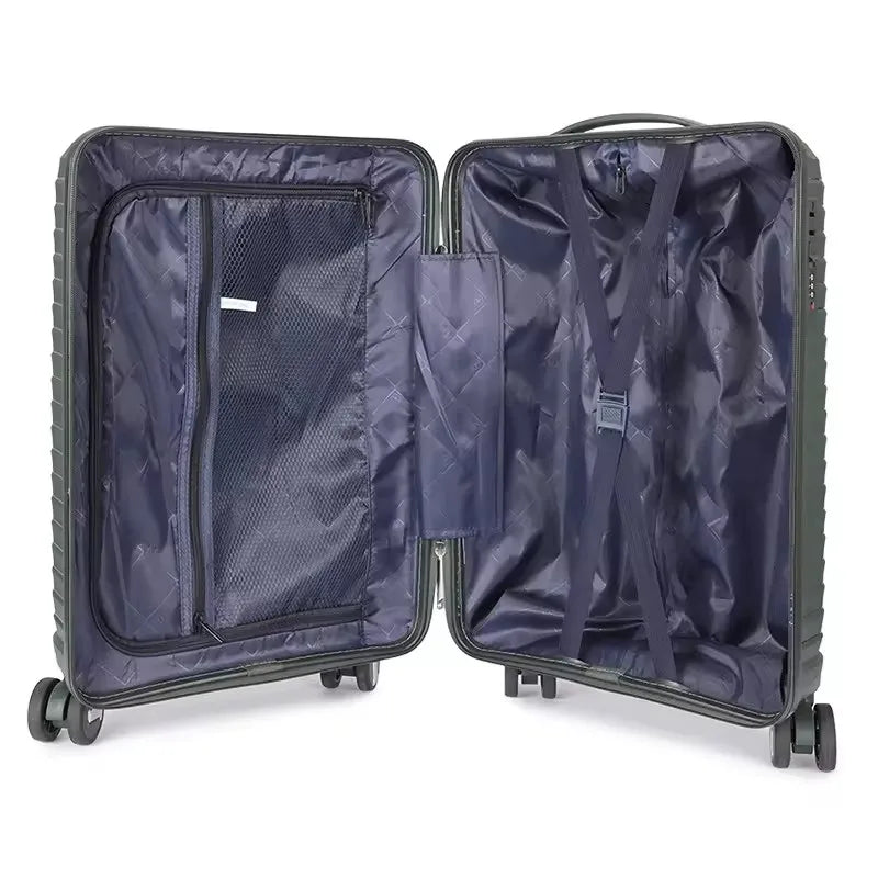 KTX-522323 Custom Colour Designer 3-Piece Trolley Luggage Set - Carry-On Suitcase 20, 24, 28 Inch PP Material