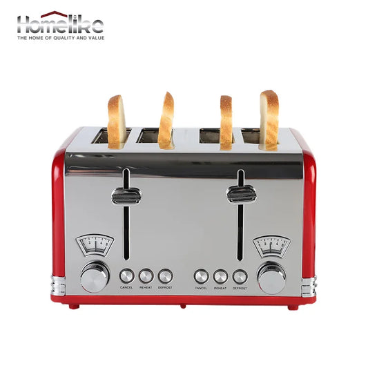 KTX-504723 4-Slice Stainless Steel Toaster 220V 1625W with Adjustable Settings and High-Lift Function