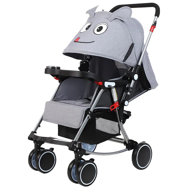 KTX-157075 Luxury 3-in-1 Compact Baby Stroller Lightweight Travel Pram for Infants 0-3 Years