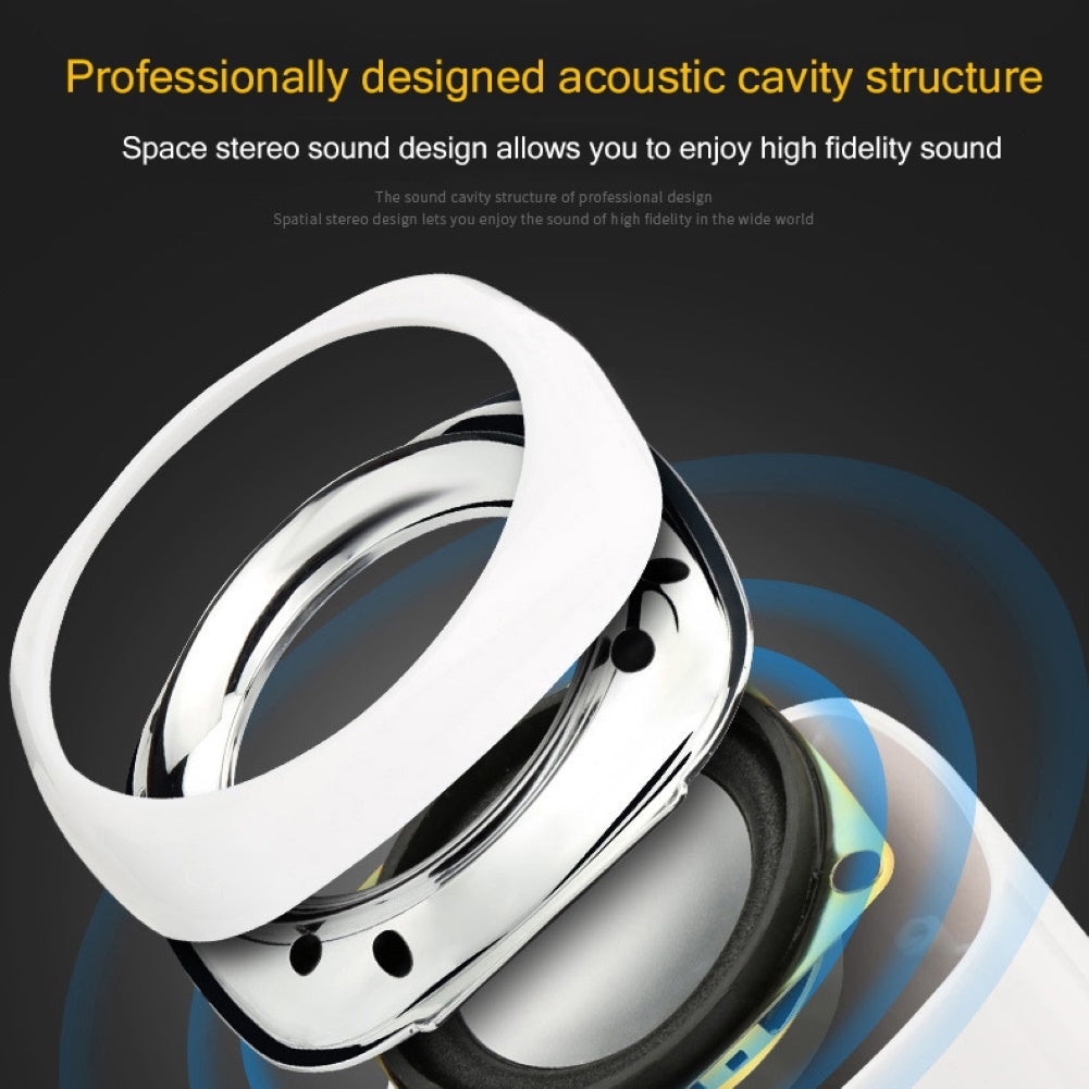 KTX-934739 Compact Mini Desktop Speakers with Bass and Stereo Sound, Adjustable Volume, 3.5mm Plug, ABS Material