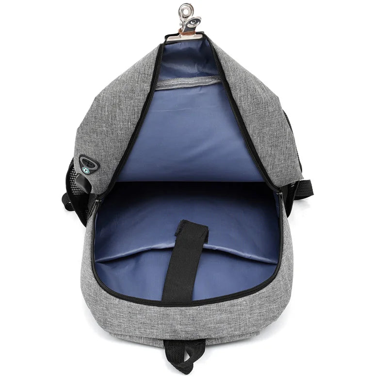 KTX-485779 Waterproof Large Capacity School and Travel Backpack with USB Charging and Headphone Jack