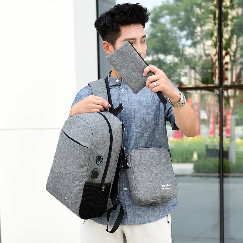 KTX-485779 Waterproof Large Capacity School and Travel Backpack with USB Charging and Headphone Jack
