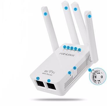 KTX-339667 Wireless WiFi Signal Amplifier Repeater, 300Mbps, Multiple Standard Configurations